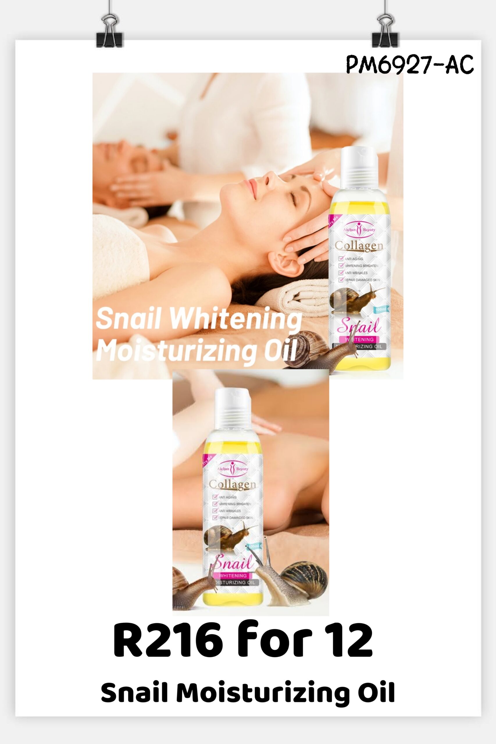 Collagen Snail Moisturizing Oil - Katherine Wholesale SA
